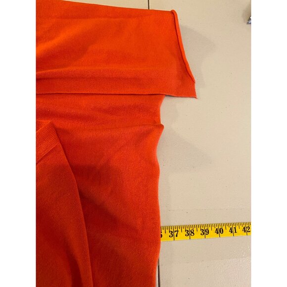 West End Girls Orange Open-Front Cardigan Midi 35" Long With Pockets Small - Picture 10 of 12